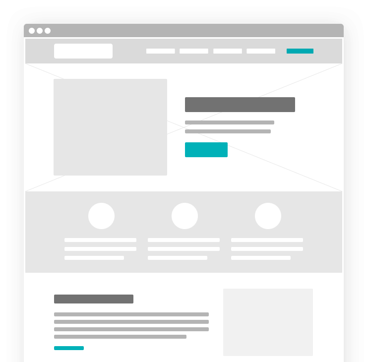 Wireframe website design